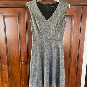 White House Black Market gray heather, fit and flare dress in size 00 NWT!